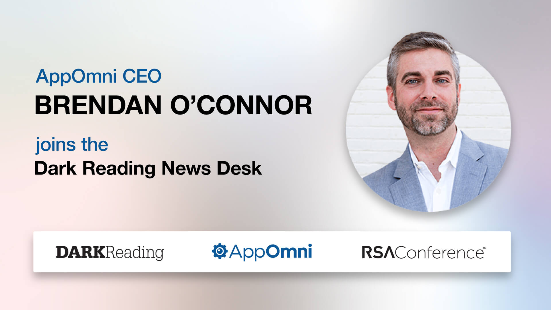 AppOmni CEO Brendan O'Connor sits with DarkReading's Terry Sweeney at RSA NewsDesk 2023