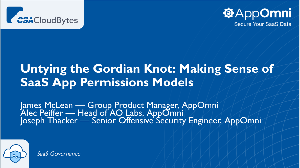 Untying the Gordian Knot: Making Sense of SaaS App Permission Models