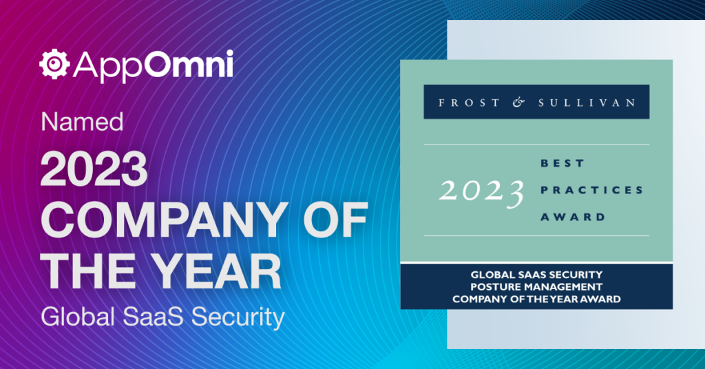 AppOmni Named 2023 Company of the Year by Frost & Sullivan