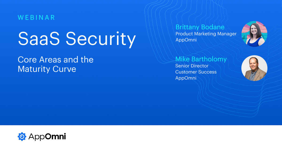 SaaS Security | Core Areas and the Maturity Curve