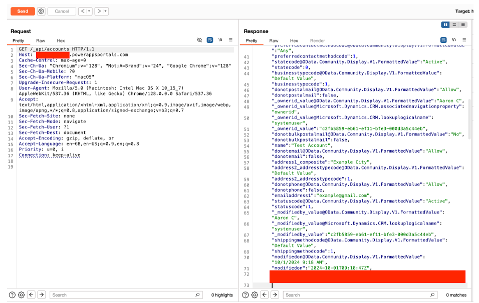 A successful HTTP 200 API response.