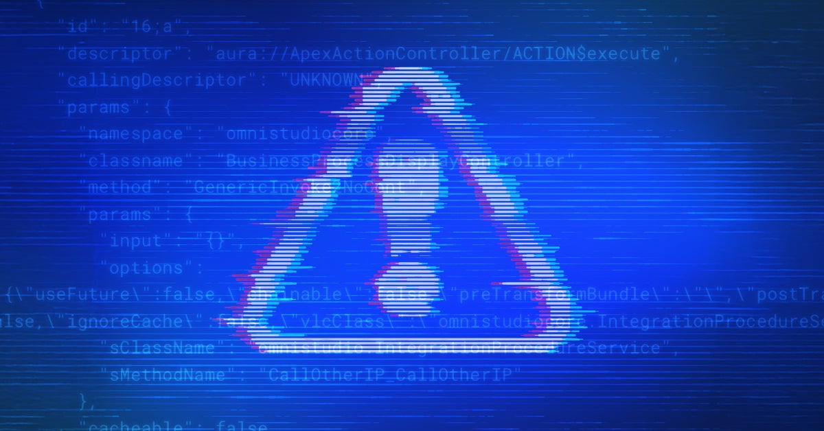 Image of a warning alert symbol colored blue