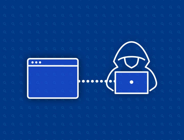 Blog thumbnail image showing an icon that represents session hijacking