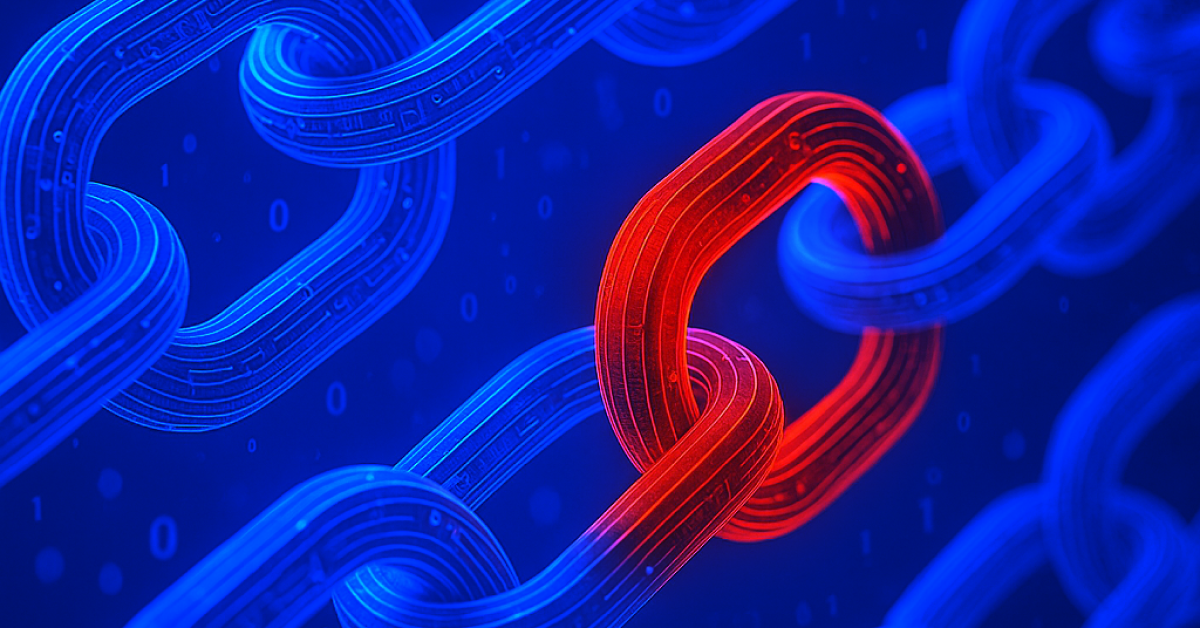 Abstract visual to depect SaaS supply chain risks