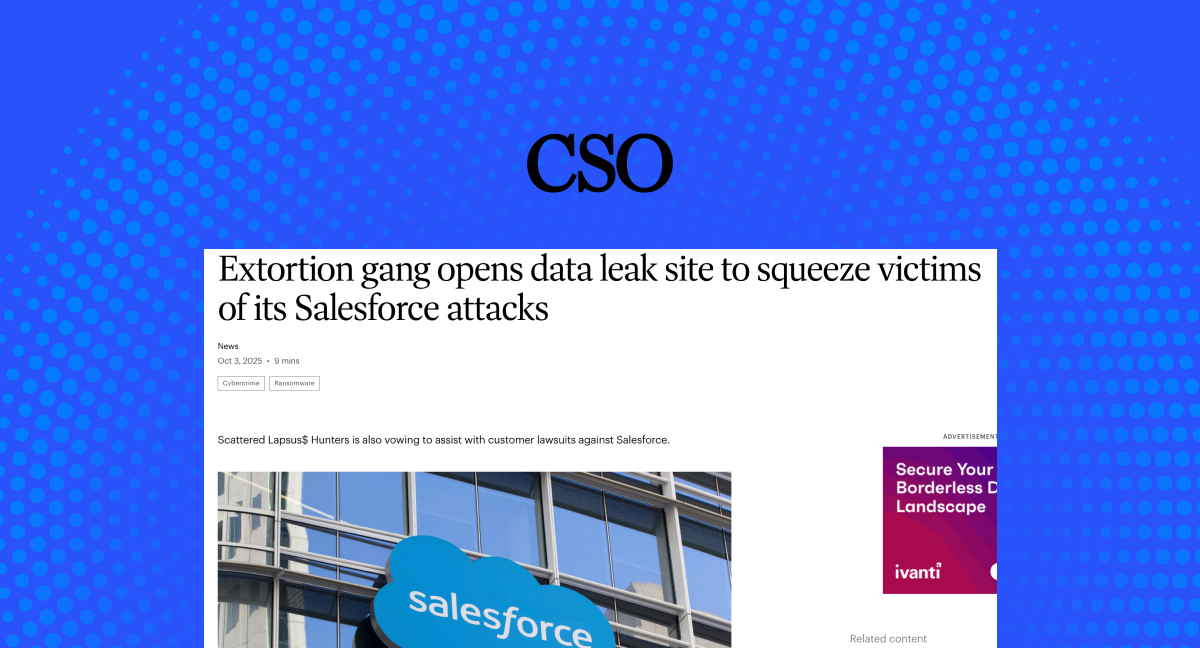 Extortion gang opens data leak site to squeeze victims of its Salesforce attacks