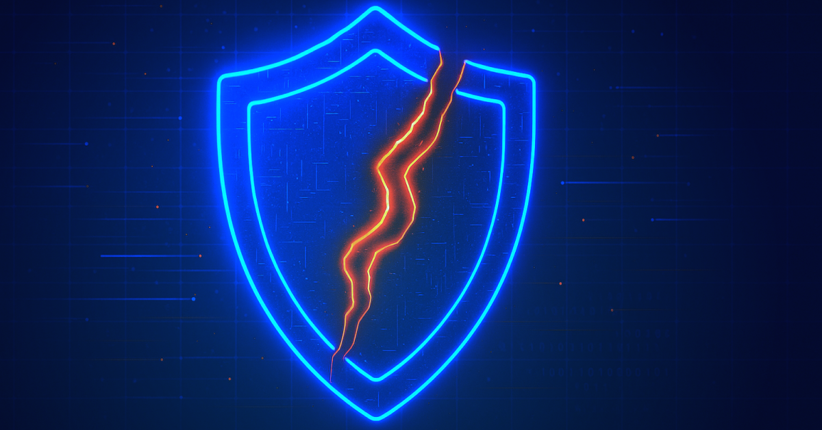 Blog thumbnail image with a broken shield to signify SaaS security incidents