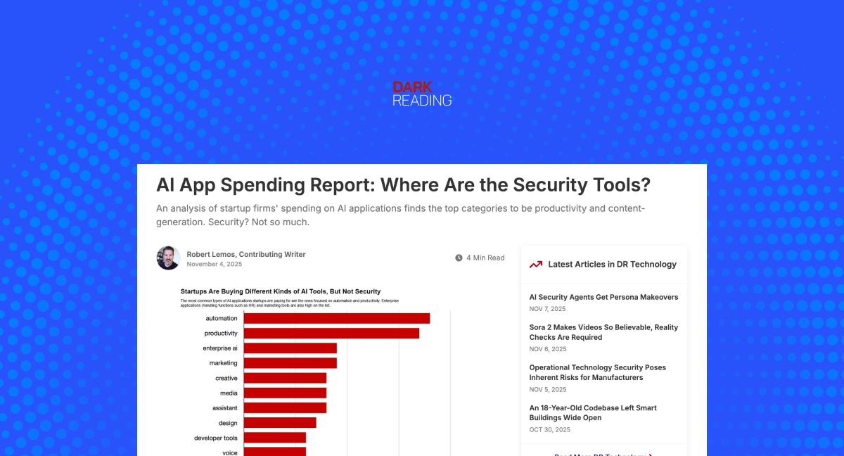 AI App Spending Report: Where Are the Security Tools?