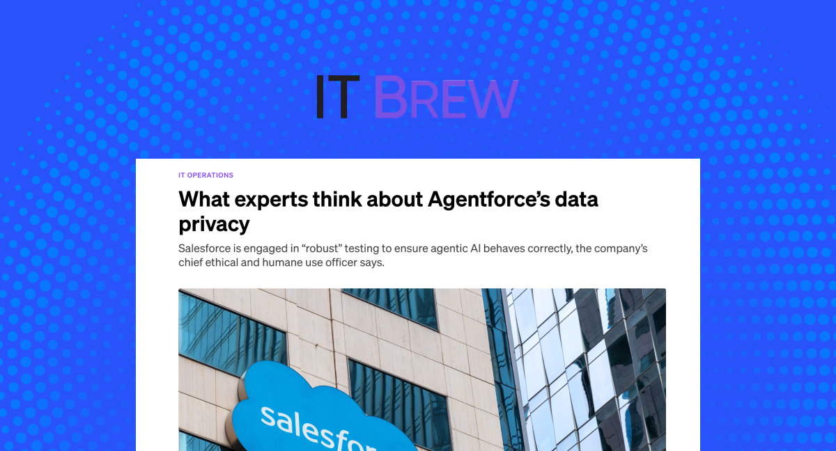 What experts think about Agentforce’s data privacy