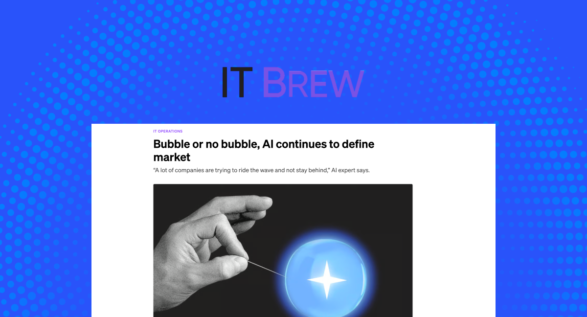 Bubble or no bubble, AI continues to define market