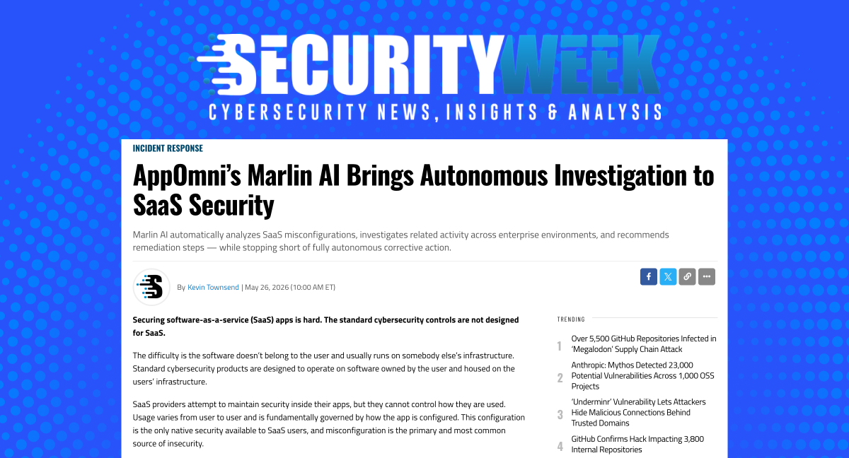 AppOmni’s Marlin AI Brings Autonomous Investigation to SaaS Security